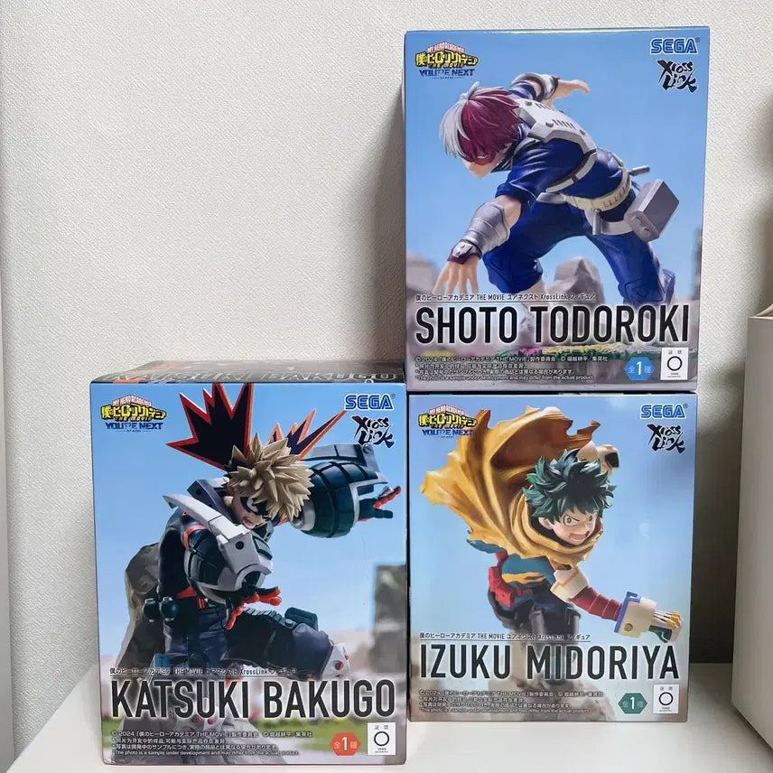 [BUNJANG] My Hero Academia Midoriya Bakugo Todoroki Xross Link Figure Bundle Set (3 Types) / 일괄 히로아카 미도리야 바쿠고 토도로키 Xross 크로스 링크 피규어