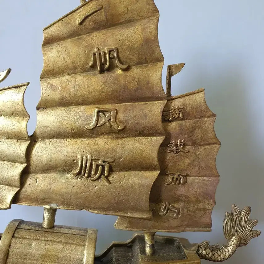 [BUNJANG] Gold Dragon Boat Ornament / 골드 용선 장식품