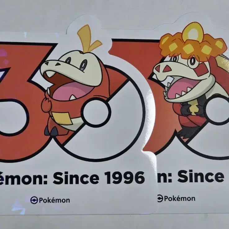 [BUNJANG] Pokemon 30th Anniversary Logo Sticker Set - Fuecoco &amp; Quaxly / 포켓몬 30주년 로고 스티커 뜨아거 냐오불 판매