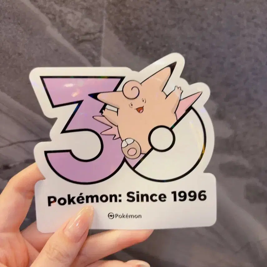 [BUNJANG] Pokemon 30th Anniversary Holographic Sticker / 픽시 포켓몬 30주년 기념 스티커