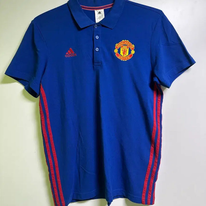 [BUNJANG] Adidas Manchester United Polo T-Shirt Blue / 아디다스 맨유 폴로 반팔 티셔츠 블루