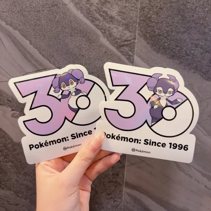 [BUNJANG] Pokemon 30th Anniversary Holographic Stickers (Male/Female) / 에써르 암컷 수컷 세트 포켓몬 30주년 스티커