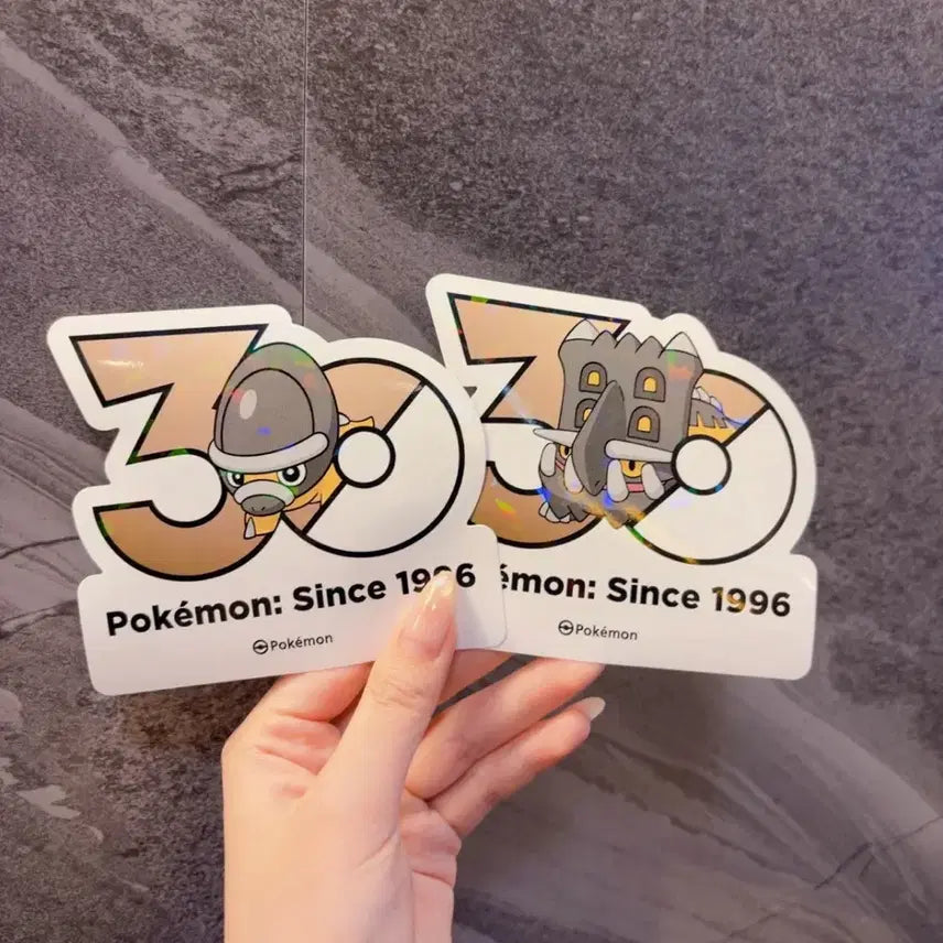 [BUNJANG] Pokemon 30th Anniversary Shieldon Holo Sticker Set / 방패톱스 바리톱스 세트 포켓몬 30주년 기념 스티커