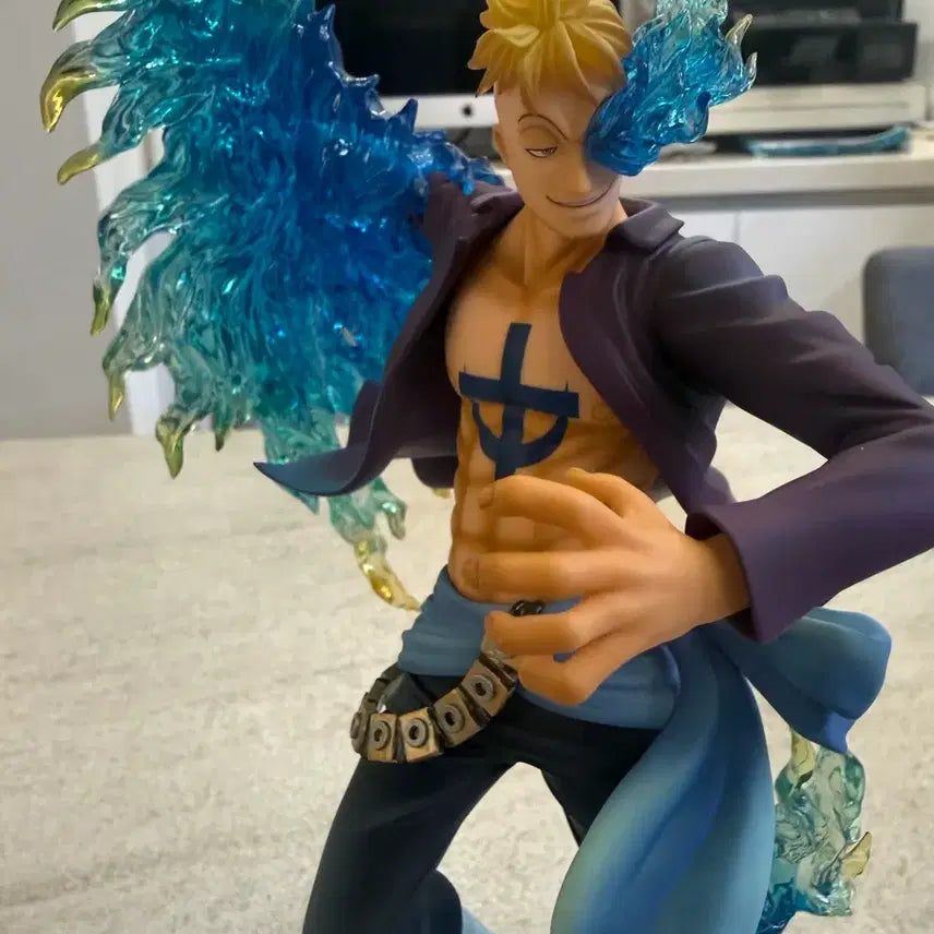 [BUNJANG] One Piece POP Marco (Reprint) Blue Chicken Feet Figure / 원피스 pop 마르코 재판 파란닭발 피규어