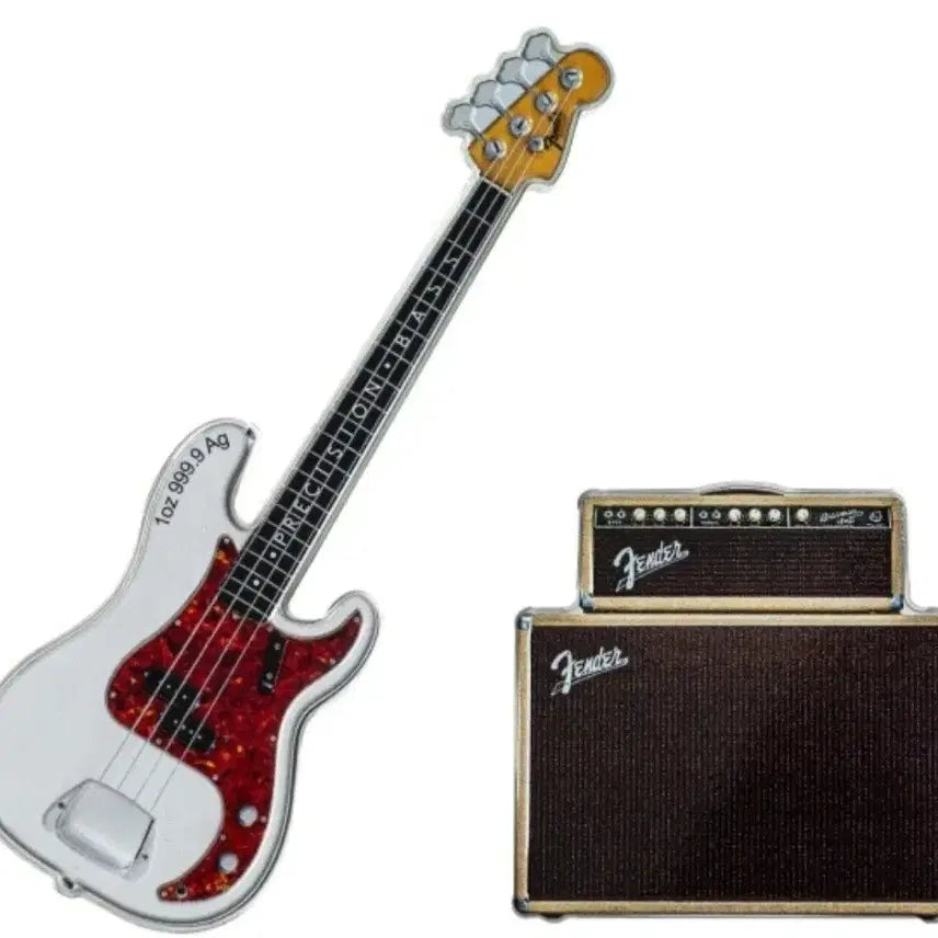 [BUNJANG] 2023 Solomon Islands Bass Guitar &amp; Amplifier 2oz 999.9% Silver Coin Set / 2023 솔로몬제도 베이스 기타 &amp; 앰프 2온스 9999% 실버