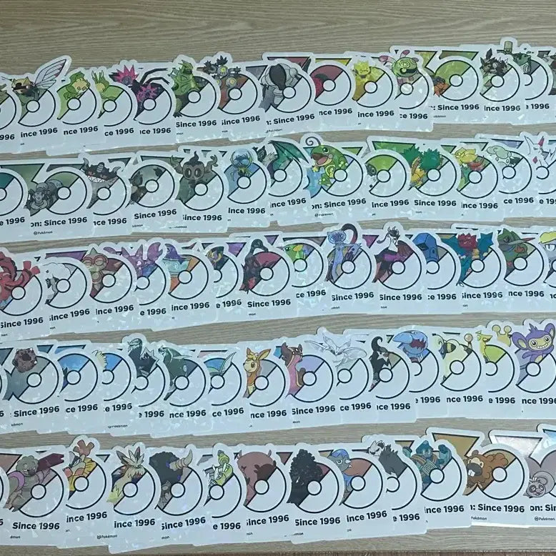 [BUNJANG] Pokemon 30th Anniversary Sticker Set (144 pcs, No Duplicates) / 포켓몬스터 포켓몬 30주년 스티커 144장 노중복 일괄 판매
