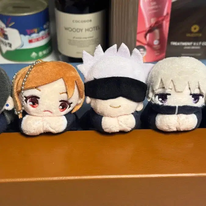 [BUNJANG] Jujutsu Kaisen Hug Character Plush Keychain Set / 주술회전 허그캬라 고죠 게토 이누마키 마키 노바라