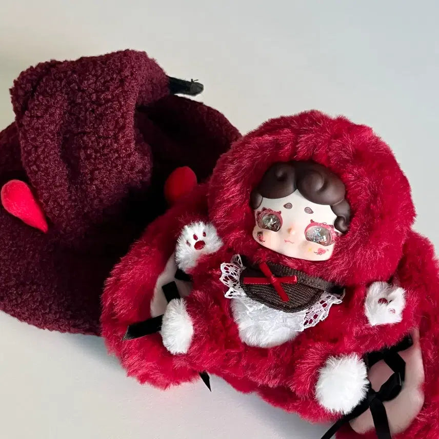 [BUNJANG] Lucky Draw Bunnies Witch V4 Wine Burgundy / 럭키디어나이 밤토끼 마녀 v4 _와인 버건디 물눈