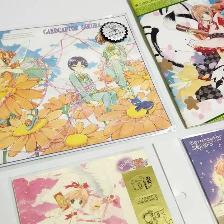 [BUNJANG] CLAMP Cardcaptor Sakura Vintage Stationery Set / 클램프 카드캡터 체리 사쿠라 고전문구 편지지 엽서 공책