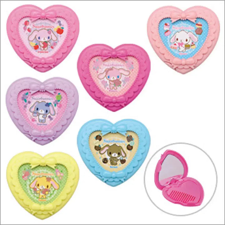 [BUNJANG] Sugarbunnies Kurousa Heart Mini Compact &amp; Accessory Case / 슈가바니즈 쿠로우사 하트형 미니 콤팩트/소품 케이스