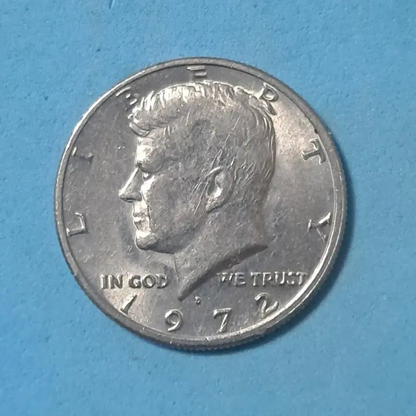 [BUNJANG] 1972 Kennedy Half Dollar Coin (50 Cents) / 1972년 미국 케네디 하프 (50센트)달러 주화