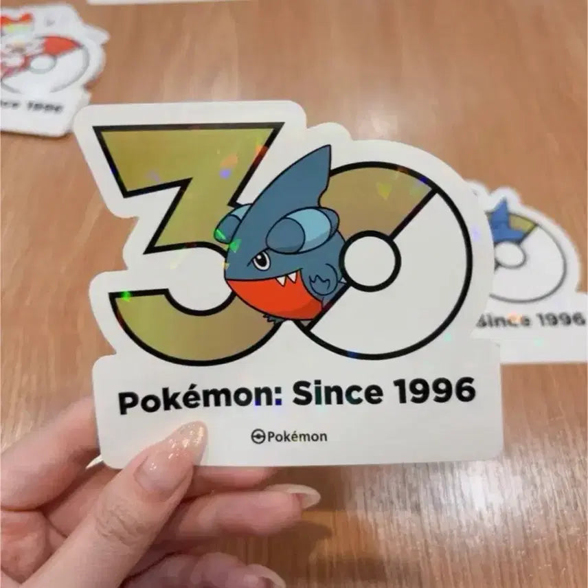 [BUNJANG] Deep Sea Shark Pokémon 30th Anniversary Holographic Sticker / 딥상어동 포켓몬 30주년 스티커