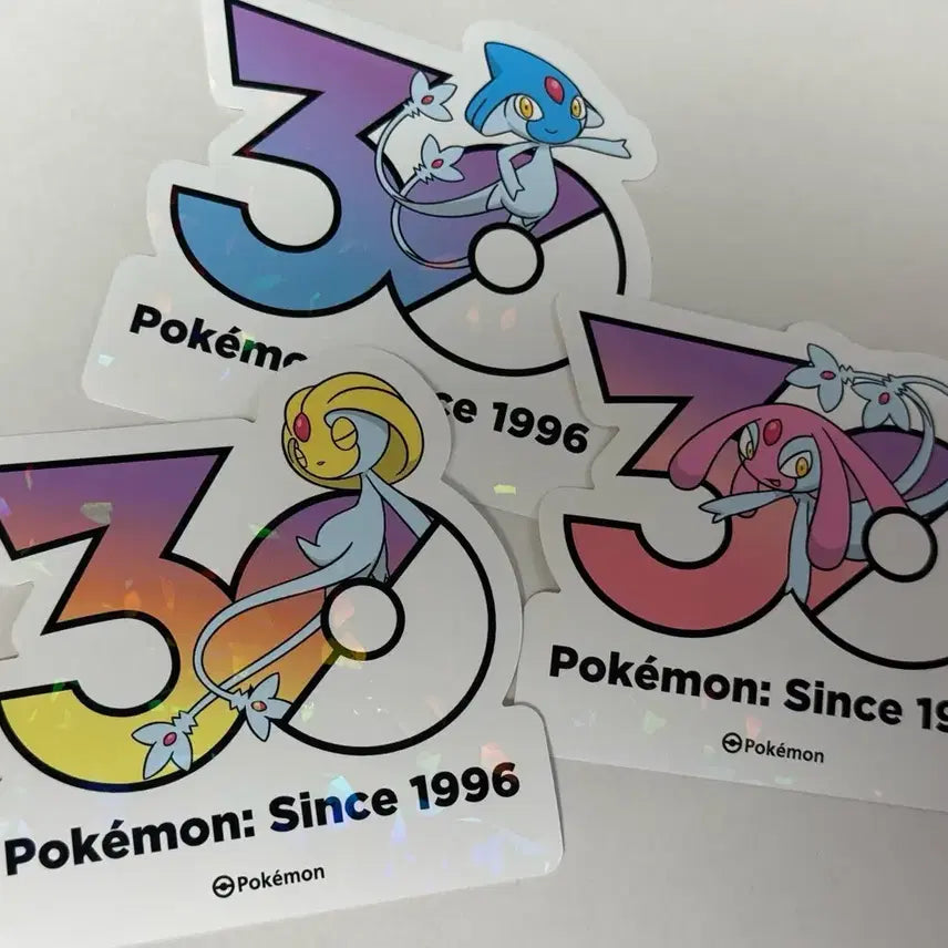 [BUNJANG] Pokemon 30th Anniversary Sticker Uxie Mesprit Azelf / <포켓몬스터 30주년 스티커> 유크시 엠라이트 아그놈