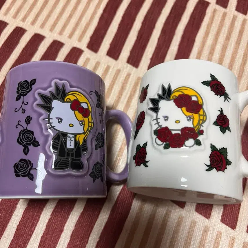 [BUNJANG] Classic Kitty &amp; Yoshiki Collaboration Mug Set / 고전키티 요시키티 머그컵 세트