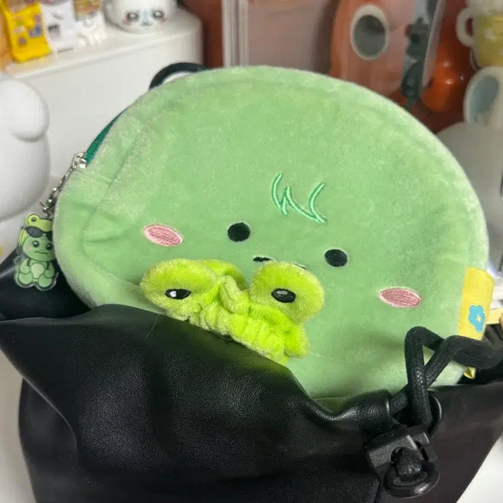 [BUNJANG] Mini Chae-bugi Pouch, Charm, and Mini Hairband Set / 미니채부기 파우치+참+미니헤어밴드