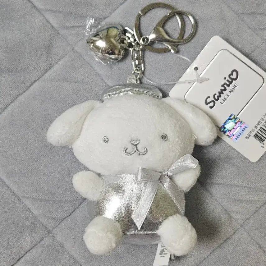 [BUNJANG] Sanrio Pompompurin Silver Doll Keychain / (새상품) 산리오 폼폼푸린 실버 인형 키링