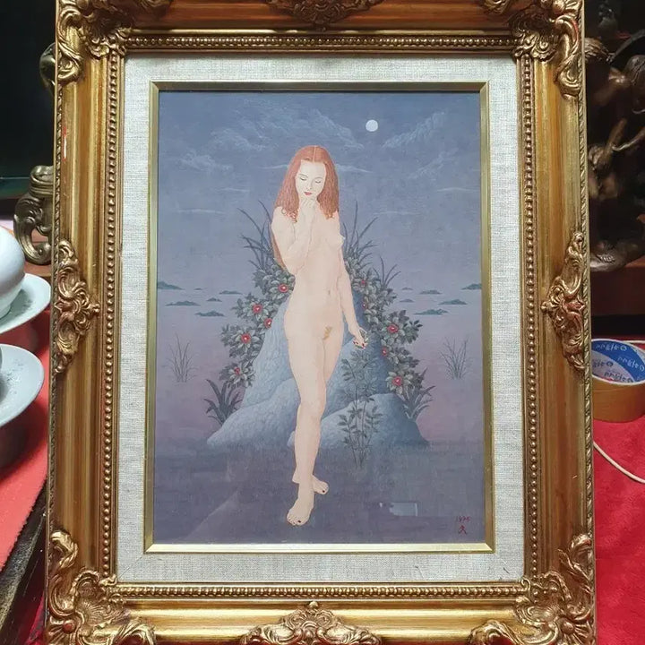 [BUNJANG] 1995 Oil Painting: "Woman" - Exquisite Artwork with Ornate Frame / 여인.ㅡ1995년  유화작품