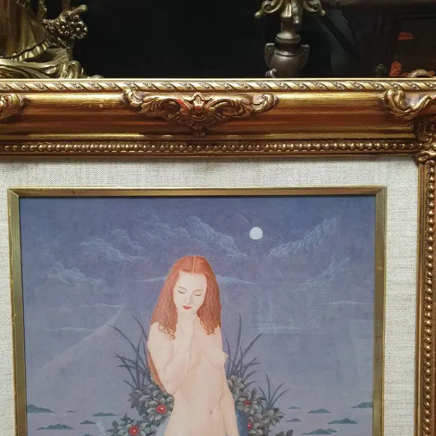 [BUNJANG] 1995 Oil Painting: "Woman" - Exquisite Artwork with Ornate Frame / 여인.ㅡ1995년  유화작품