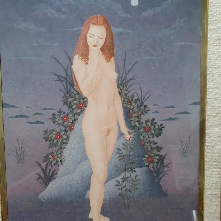 [BUNJANG] 1995 Oil Painting: "Woman" - Exquisite Artwork with Ornate Frame / 여인.ㅡ1995년  유화작품