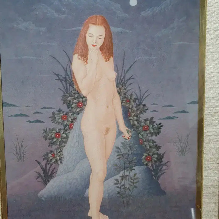 [BUNJANG] 1995 Oil Painting: "Woman" - Exquisite Artwork with Ornate Frame / 여인.ㅡ1995년  유화작품