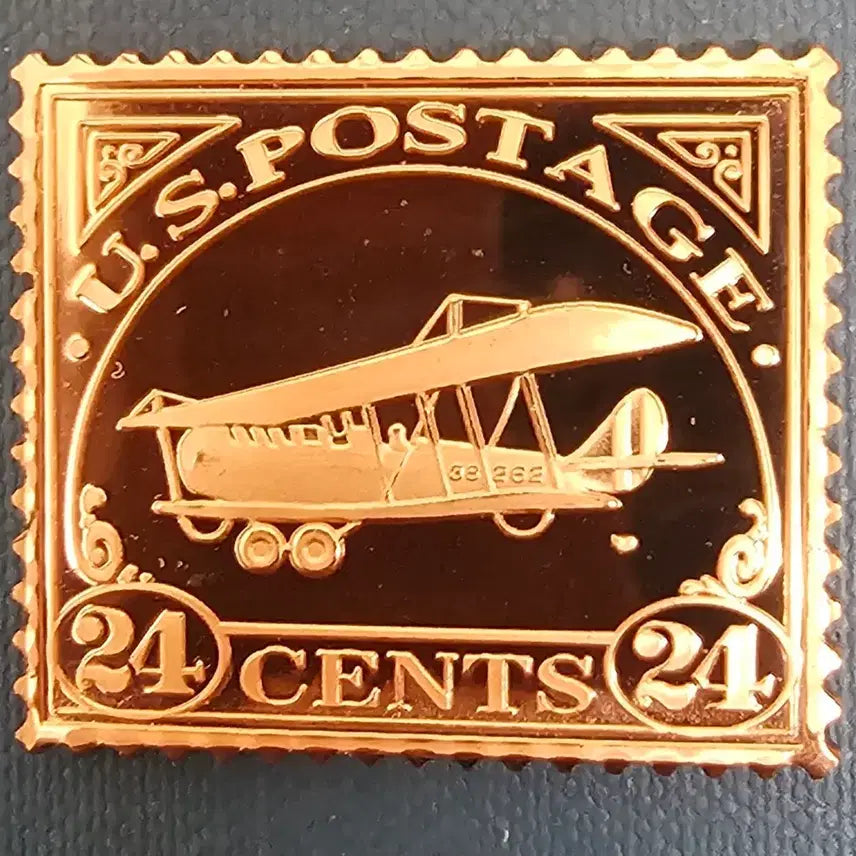 [BUNJANG] USA 24 Cent Stamp Commemorative Copper Bar / 미국 우표 24센트 구리바기념품