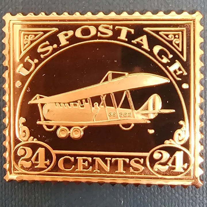 [BUNJANG] USA 24 Cent Stamp Commemorative Copper Bar / 미국 우표 24센트 구리바기념품