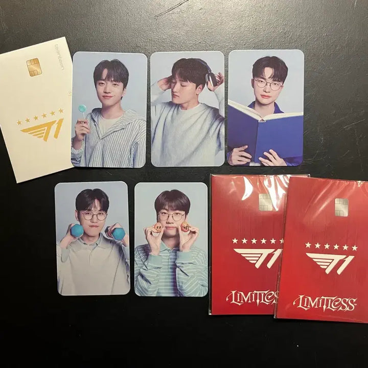 [BUNJANG] T1 Woori Bank Photocard Set (5 Types + Random Keyring) / 티원 T1 우리은행 포토카드 T1 photo card 개인 5종 + 랜덤