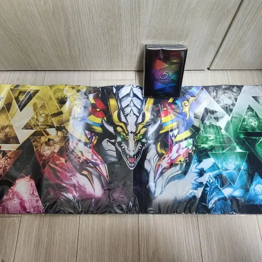 [BUNJANG] Yu-Gi-Oh! Rush Duel 5th Anniversary Playmat &amp; Sleeves Bundle Set / 에테르x)유희왕 러시듀얼 5주년 플레이매트 슬리브 일괄