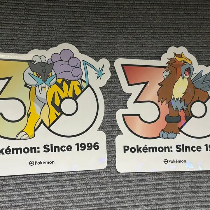 [BUNJANG] Pokemon 30th Anniversary Seongsu Pop-up Raikou &amp; Entei Sticker Set / 포켓몬 성수 팝업 30주년 스티커 라이코 앤테이 세트