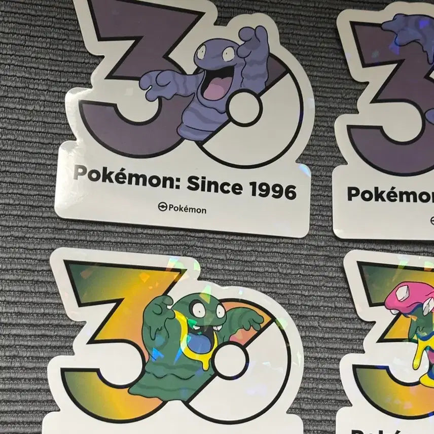 [BUNJANG] Pokemon 30th Anniversary Seongsu Pop-Up Stickers - Ditto Normal &amp; Alola / 포켓몬 성수 팝업 30주년 스티커 일반 &amp; 알로라 질퍽이, 질뻐기