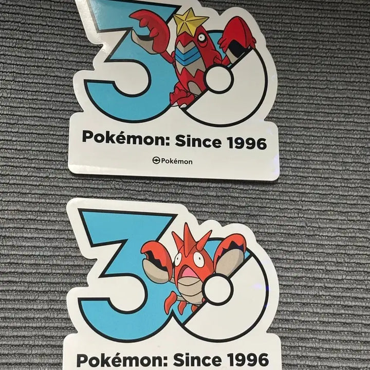 [BUNJANG] Pokemon 30th Anniversary Seongsu Pop-up Sticker Set: Kingler &amp; Royal Kingler / 포켓몬 성수 팝업 30주년 스티커 가재군, 가재장군 세트