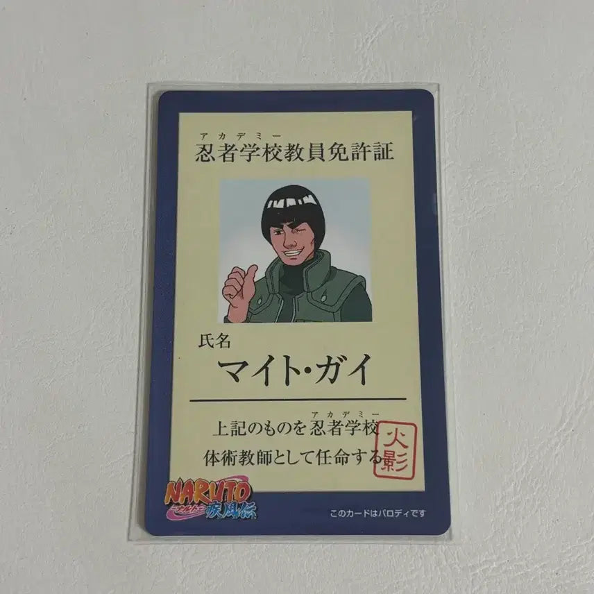[BUNJANG] Naruto Might Guy Ninja Academy Teacher Variety Card / 나루토 마이트 가이 닌자 아카데미 교원 버라이어티 카드