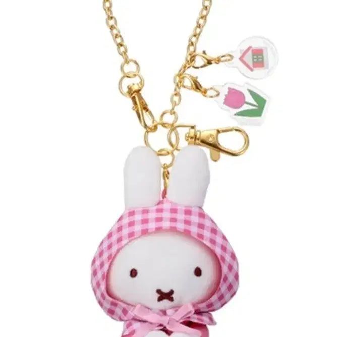 [BUNJANG] Miffy Chokkorisan Keyring Plush Pink Tulip / [일본정품/미개봉] 미피 촛코리상 키링 인형 핑크튤립