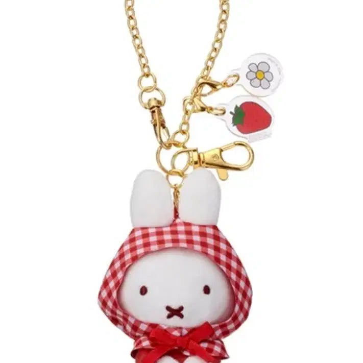 [BUNJANG] Miffy Chokori-san Keychain Doll - Red Strawberry (Sealed, Japan Import) / [일본정품/미개봉] 미피 촛코리상 키링 인형 레드딸기