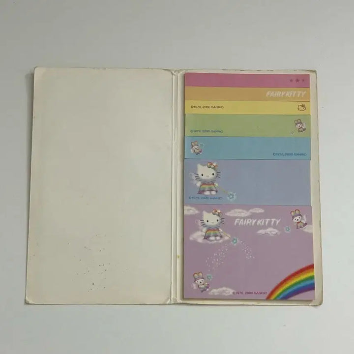 [BUNJANG] Classic Kitty Fairy Rainbow Sticky Notes Memo Pad / 고전 키티 페어리 무지개 포스트잇 메모지
