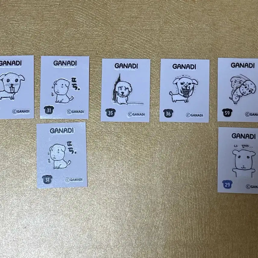 [BUNJANG] Ganadi Ttibu Seal Choco Ring Banana Ring Sticker Bundle Set / 가나디 띠부씰 cu 초코링 바나링