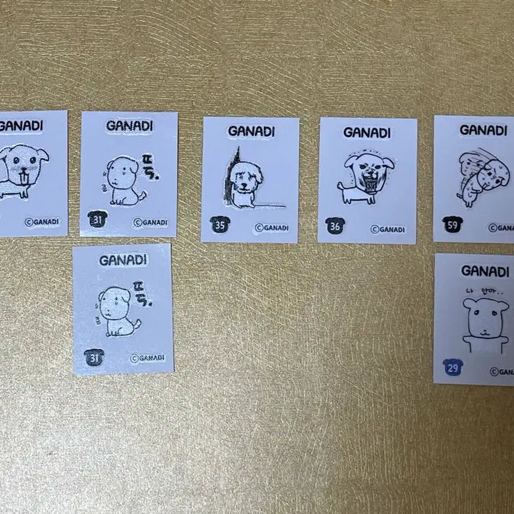 [BUNJANG] Ganadi Ttibu Seal Choco Ring Banana Ring Sticker Bundle Set / 가나디 띠부씰 cu 초코링 바나링