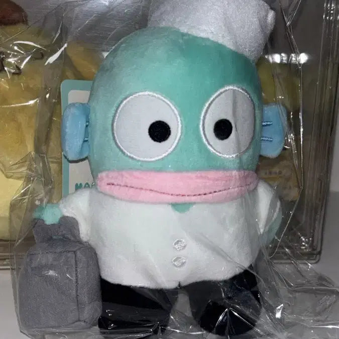 [BUNJANG] Sanrio Hangyodon Chinese Restaurant Deliveryman Chef Plush Keychain / 산리오 한교동 중국집 배달원 요리사 중국남자 중국요괴 짜장면 인형 키링
