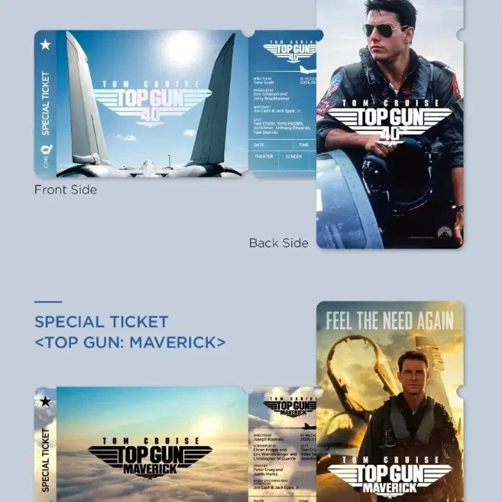 [BUNJANG] Top Gun &amp; Top Gun: Maverick Special Ticket Set / 탑건 &amp; 탑건 : 매버릭 스페셜티켓 판매