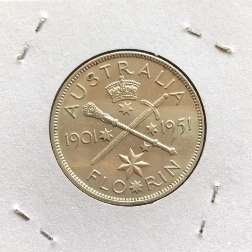 [BUNJANG] 1951 Australia 1 Florin Silver Coin / 1951년 호주 1플로린 은화