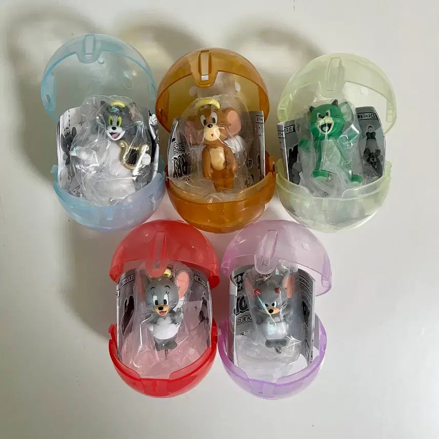 [BUNJANG] Tom and Jerry Mascot Charm Set - Angel &amp; Devil / (풀셋) 톰과 제리 주렁주렁 마스코트 5종 천사와 악마