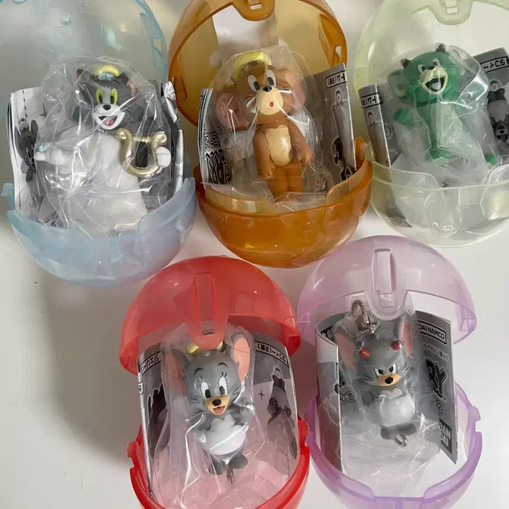 [BUNJANG] Tom and Jerry Mascot Charm Set - Angel &amp; Devil / (풀셋) 톰과 제리 주렁주렁 마스코트 5종 천사와 악마