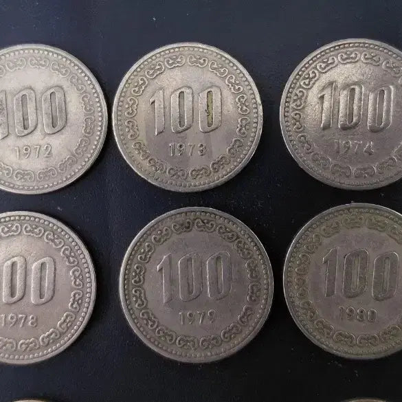 [BUNJANG] Vintage Korean Coin Collection (1971-1982) - 100 Won &amp; 50 Won / 구도안 100원 50원(1971년~1982년) 빈티지 동전 모음