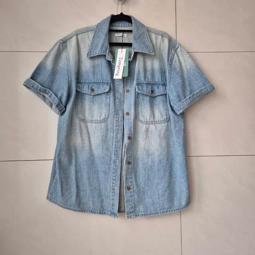 [BUNJANG] TEMPTING Vintage Wash Denim Shirt / 템팅  TEMPTING  크러쉬 남방  셔츠  새상품