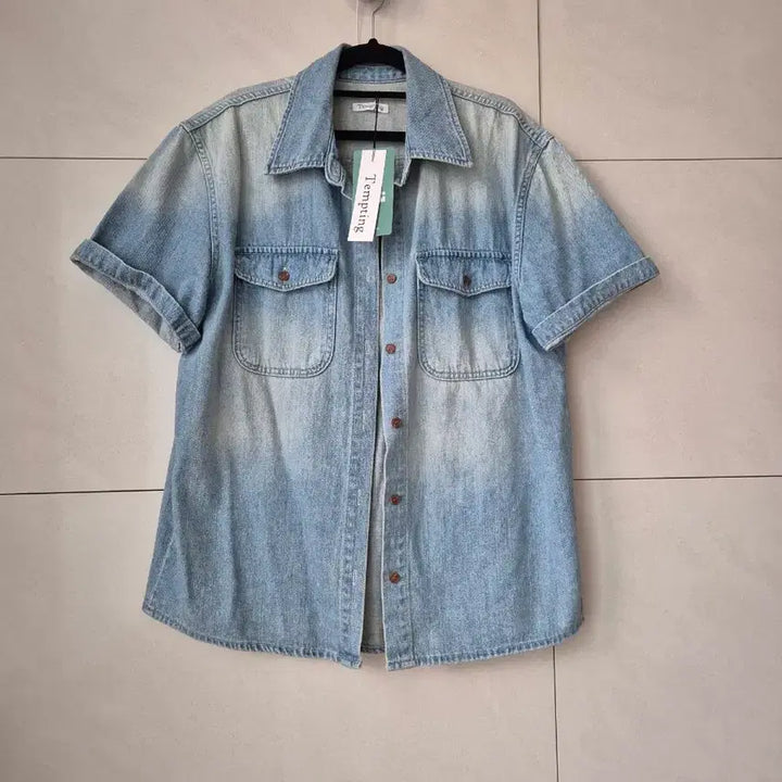 [BUNJANG] TEMPTING Vintage Wash Denim Shirt / 템팅  TEMPTING  크러쉬 남방  셔츠  새상품