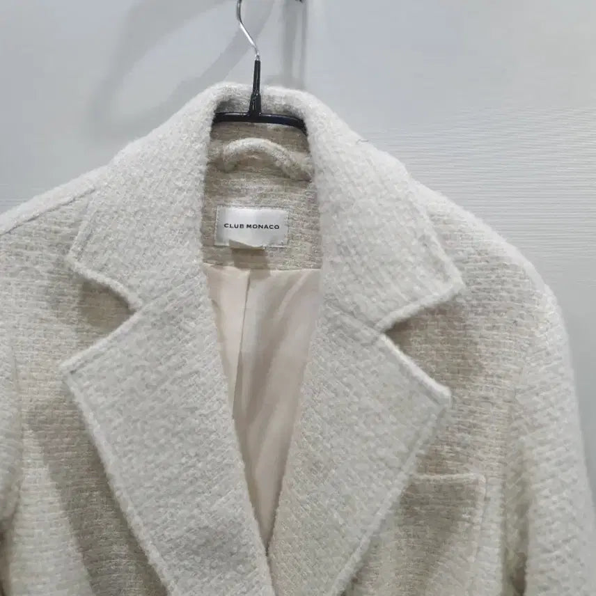 [BUNJANG] Club Monaco Belted Tweed Jacket Ivory / [한섬]클럽모나코벨트 트위드 자켓 아이보리