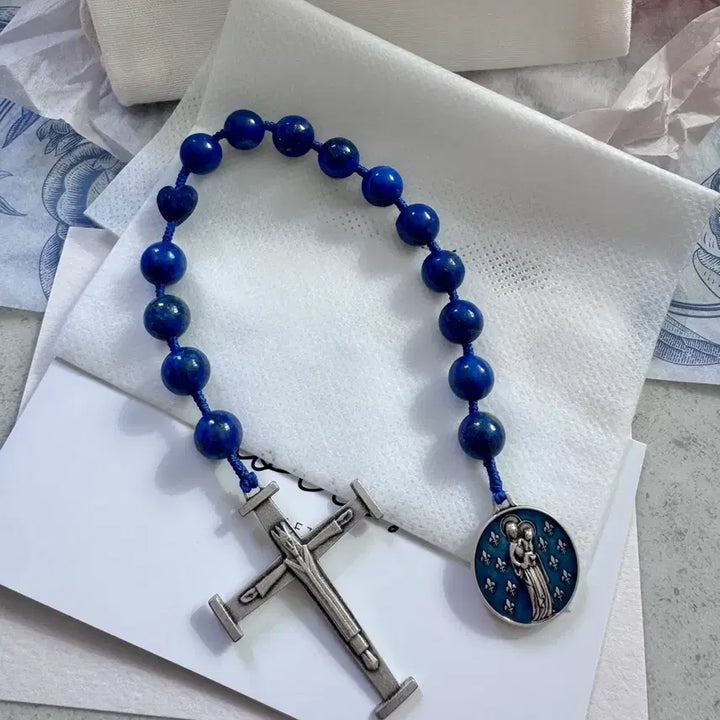 [BUNJANG] Handmade Lapis Lazuli Prayer Beads - Rare Collector&