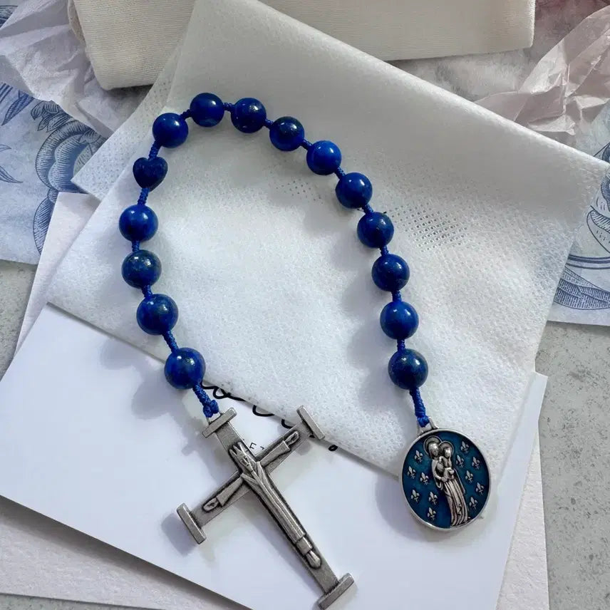[BUNJANG] Handmade Lapis Lazuli Prayer Beads - Rare Collector&