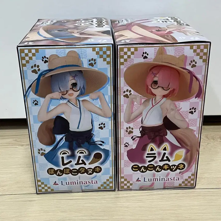 [BUNJANG] Re:Zero Rem Ram Rameko Figure Set (Sealed) / 미개봉 새제품 리제로 렘 람 너구리 피규어 세트