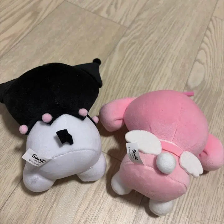 [BUNJANG] My Melody &amp; Kuromi Plush Keychain Set / 마이멜로디/쿠로미 인형 키링 세트
